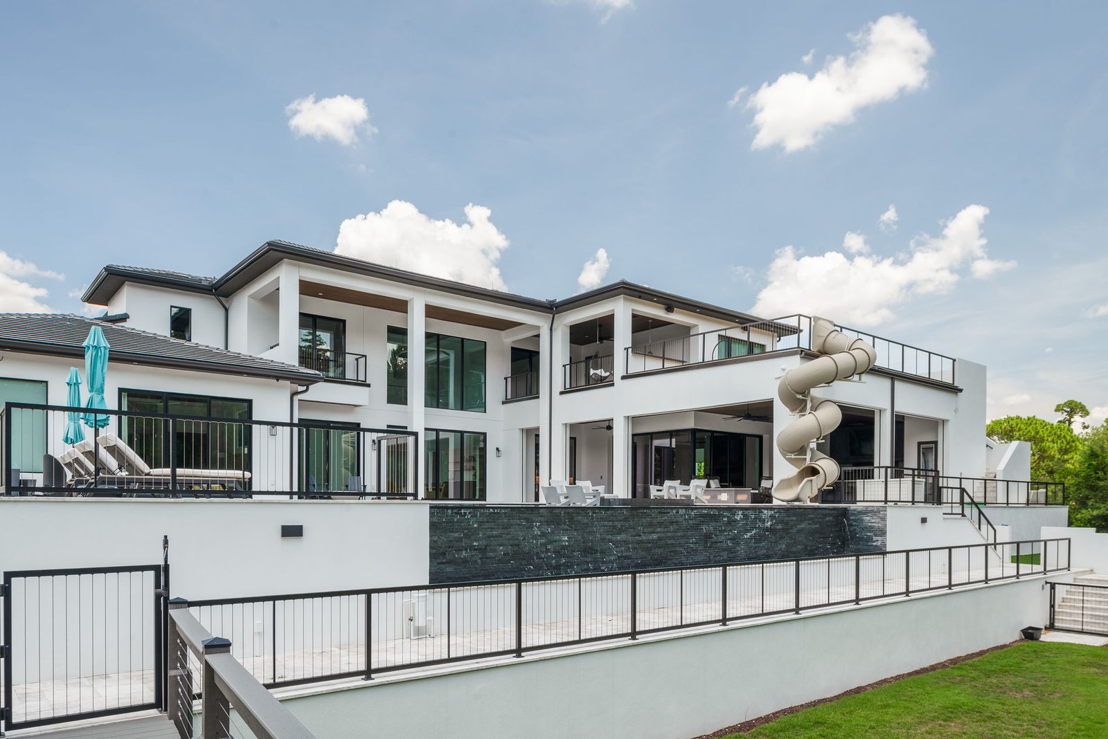 Luxury custom home construction project site in Central Florida